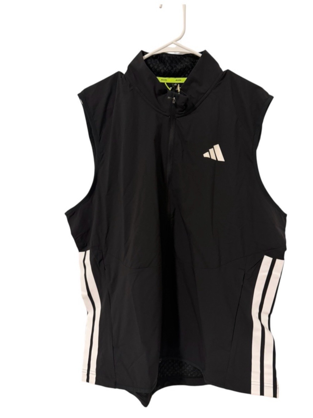 Adidas Adizero Black Running Vest Lightweight Full-Zip IX8986 $90 Men's Size XL